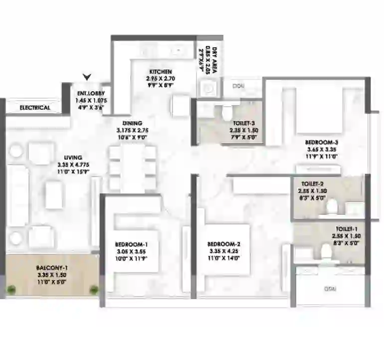 3 BHK